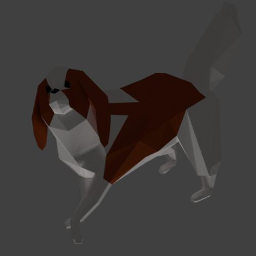 LowPoly KingCharlesSpaniel RIGGED preview image